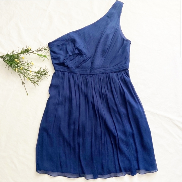 J.CREW Asymmetrical Chiffon Dress SIZE 16 (fits like a 14) - Picture 5 of 11